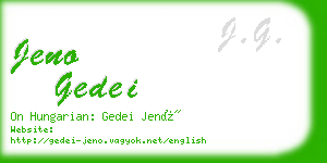 jeno gedei business card